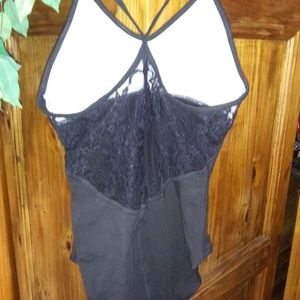 Black body sleeveless body suit